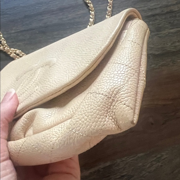 Chanel Beige Half Moon WOC Bag Purse - Picture 6 of 11